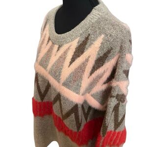 Vine and Love Cozy Geometric Patterned Sweater EUC Size S